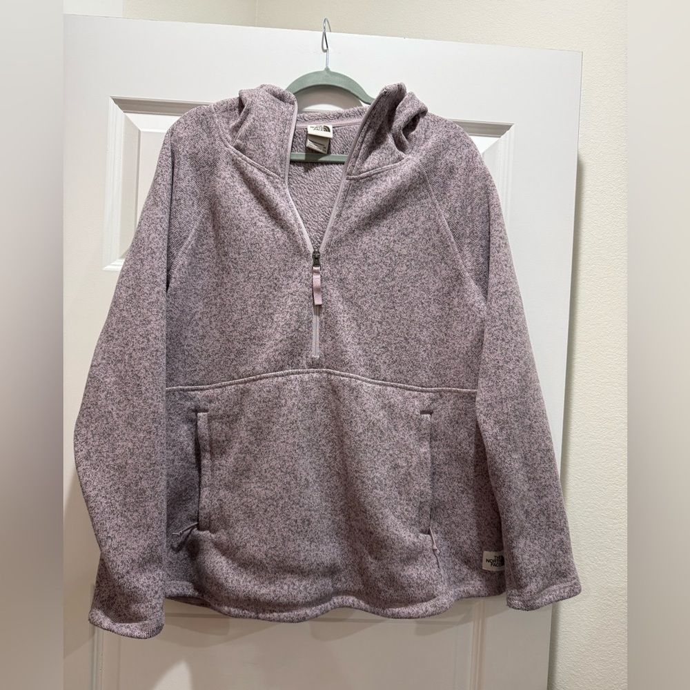The North Face Lavender Heather Half-Zip Pullover Hoodie
